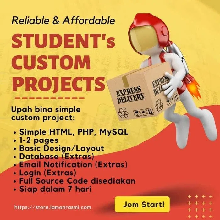 Upah design projek FYP, Student Kolej
