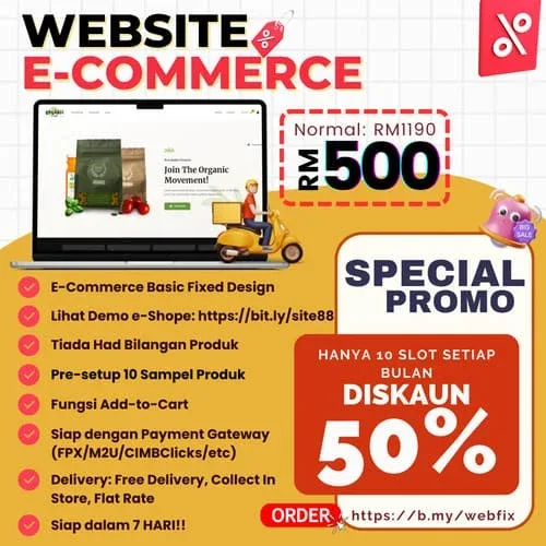 e-commerce website Malaysia pricing