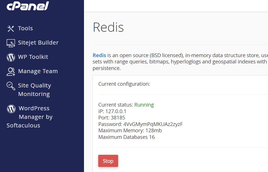 pasang redis di cpanel