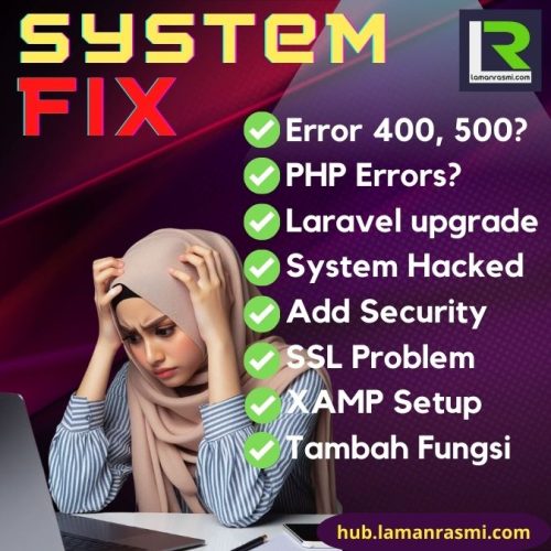 systemfix servis baikpulih sistem php laravel